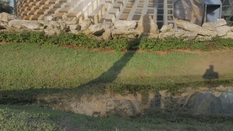 Pan up to the moon on left side and pan to the right. Dali Museum  and Geodesic Stock Footage 270499436