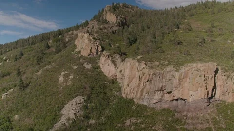 Pan mountain from above Stock Footage 204868801