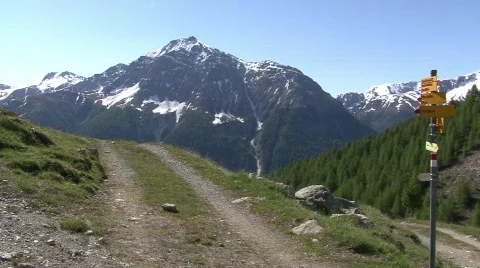 Pan mountain panorama Stock Footage 532655