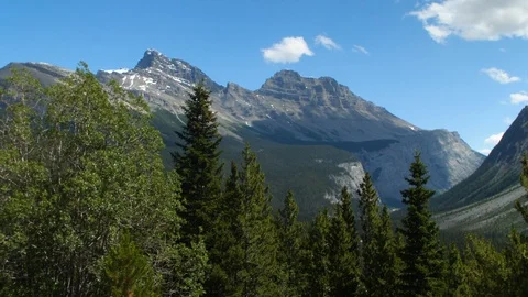 Pan of mountains and trees Stock Footage 114894909