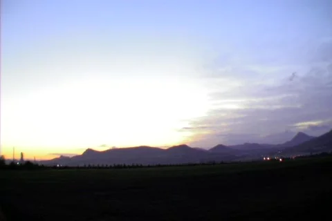 Pan of mountains at night Stock Footage 87271