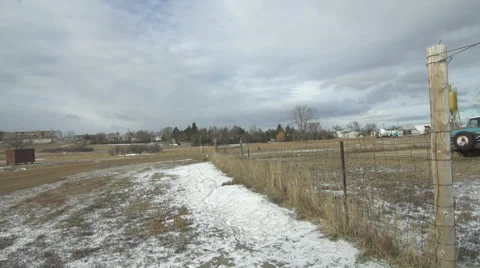 Pan to Native American house on the reservation Stock-Footage 40334116