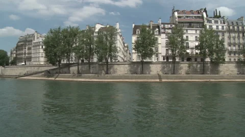 Pan to Notre Dame in Daytime Stock Footage 52806618