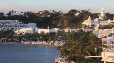 Pan of ocean bay in mexico Stock Footage 1071792