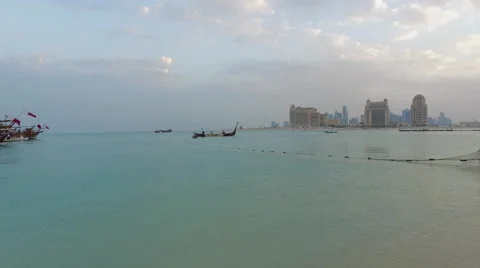 Pan on old boats in the beach Stock Footage 57297323