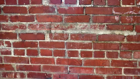 Pan up old brick wall Stock Footage 252096193