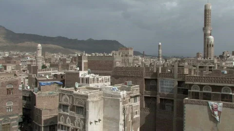 Pan of Old City from rooftop Video stock 112265