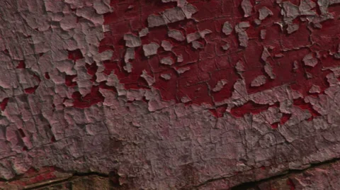 Pan of old flaking paint on hull of boat Видео 39959345