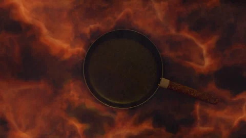 Pan on open fire Stock Footage 284632054