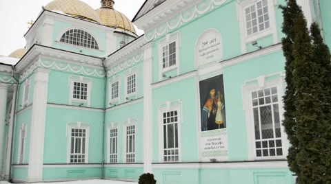 Pan of orthodox church. medium shot Stock Footage 59771282