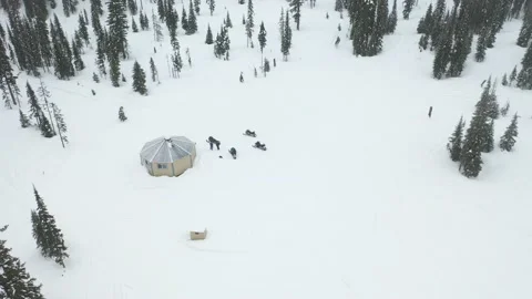  Pan out from yurt into clouds Stock-Footage 137424020