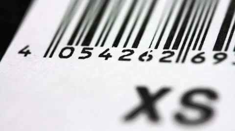 Pan Over A Bar Code From A Garment Price Tag Vídeos de archivo 63159317