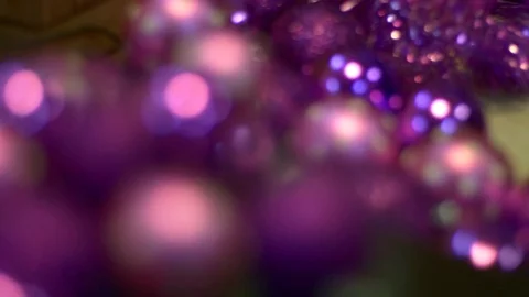 Pan Over Christmas Tree Decorations, Glittery Globes, Wintertime, Christmas Eve Stock Footage 82231934