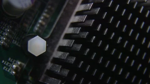 Pan Over CPU Cooler Stock Footage 164379491