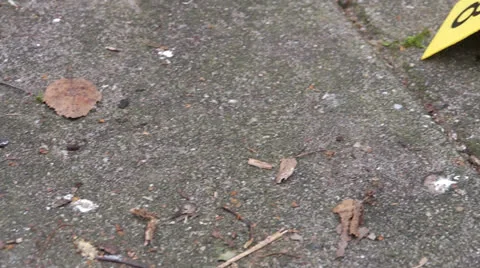 Pan over crime scene Stock Footage 22612836