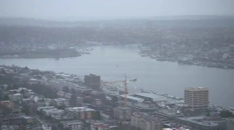 Pan Over Dense City Stock Footage 65255585