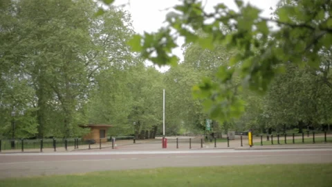 Pan Over Empty London Park - 3rd May 2020 Stock Footage 130717031