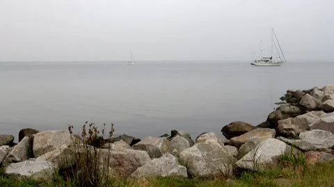 Pan over the Grevelingenmeer Stock Footage 292078022