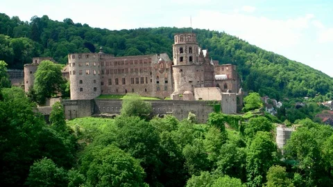 Pan over Heidelberg in Germany Stock Footage 110956687