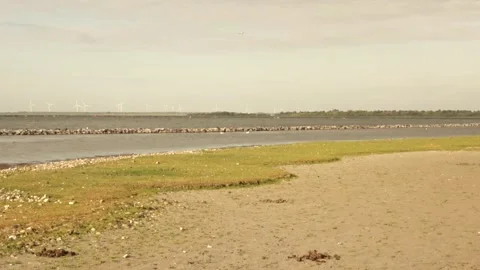 Pan over island in Holland Video stock 252178433