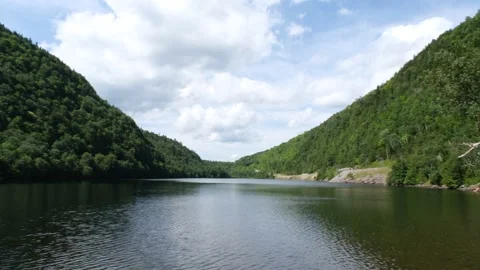Pan over Lower Cascade Lake Stock Footage 158061106