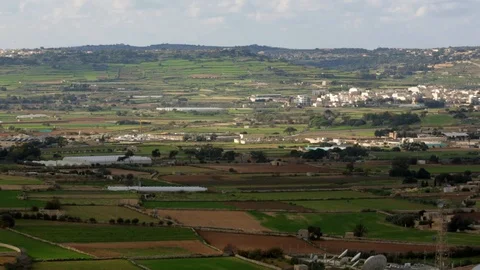 Pan over Maltese landscape Stock Footage 108609036