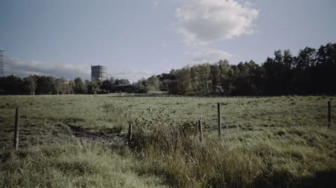 Pan over meadow pen Video stock 56142642