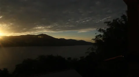 Pan over sunset. Video stock 38686000