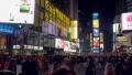 Pan over Times Square in New York City at night 4k or 4k+ Resolution