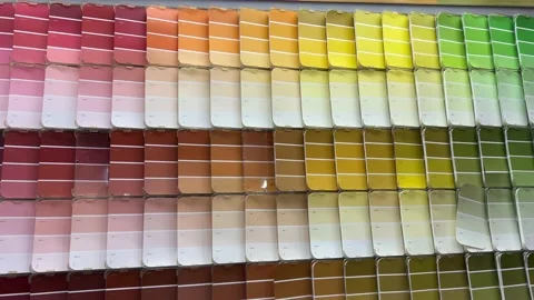 Pan of paint Swatches Stock Footage 197576852
