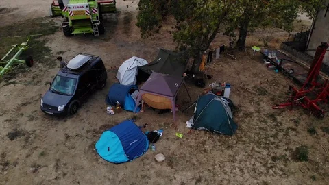 PAN PAN CAMPING 360 Video stock 127247358