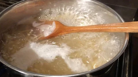 Pan of past boiling Stock Footage 122739709