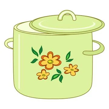 Pan with pattern Stock Illustration