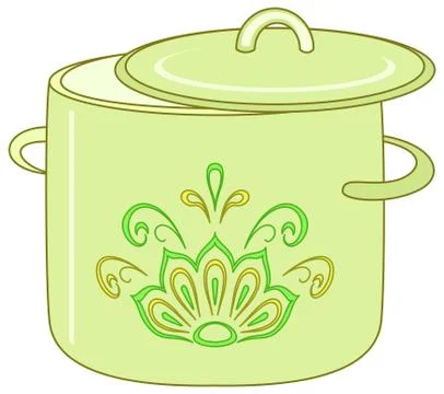 Pan with pattern Stock Illustration