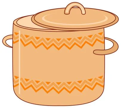 Pan with pattern Stock Illustration
