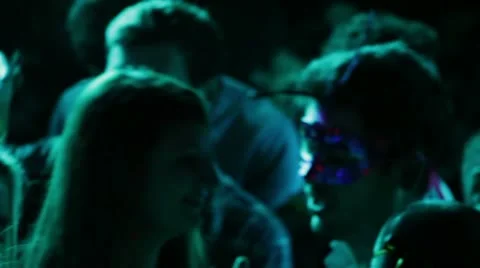 Pan on the  people in a disco Stock-Footage 21234787
