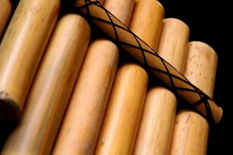 Pan pipes 스톡 사진