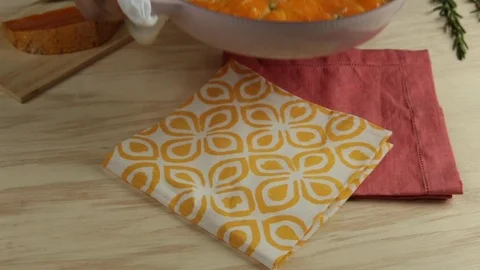 Pan placed on the table Stock Footage 118019677