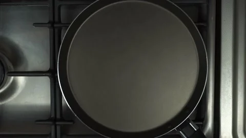 The pan is put on gas Stock Footage 150327438