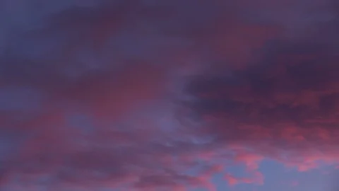 Pan red storm clouds at sunset Stock Footage 92446582