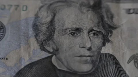 Pan Right - 20 Dollar Bill - Macro Video stock 148398101