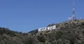 Pan Right Los Angeles Hollywood Hills Sign Symbol of American Icon Landmark Day 4k or 4k+ Resolution