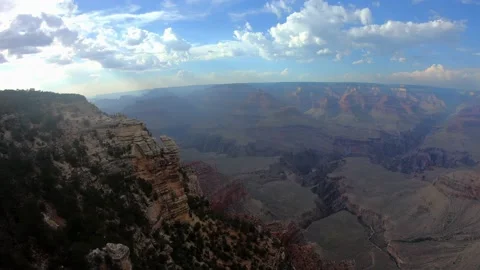 Pan to right over Grand Canyon South Edge Stock Footage 143418641