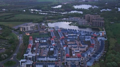Pan Right over Reading Green Park UK Stock-Footage 335521677