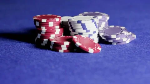 Pan right to poker chips Stock Footage 11160912