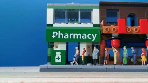 Pan right technique from back to front. Social or physical distancing concept Stock Footage 127242904