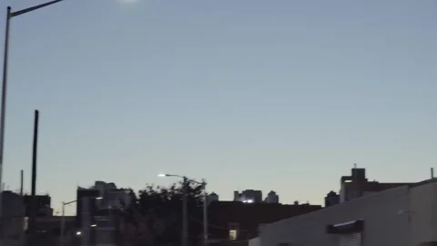 Pan right Twilight sky Greenpoint Brooklyn New York City 4k Video stock 255754442