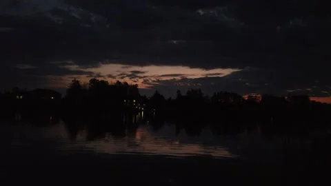 Pan of a river at dawn Stock Footage 141938280