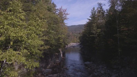 Pan of river Stock Footage 91360993