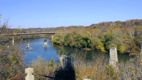 Pan of river Video stock 119176474